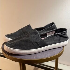 Keds Black Canvas Slip-On Shoes